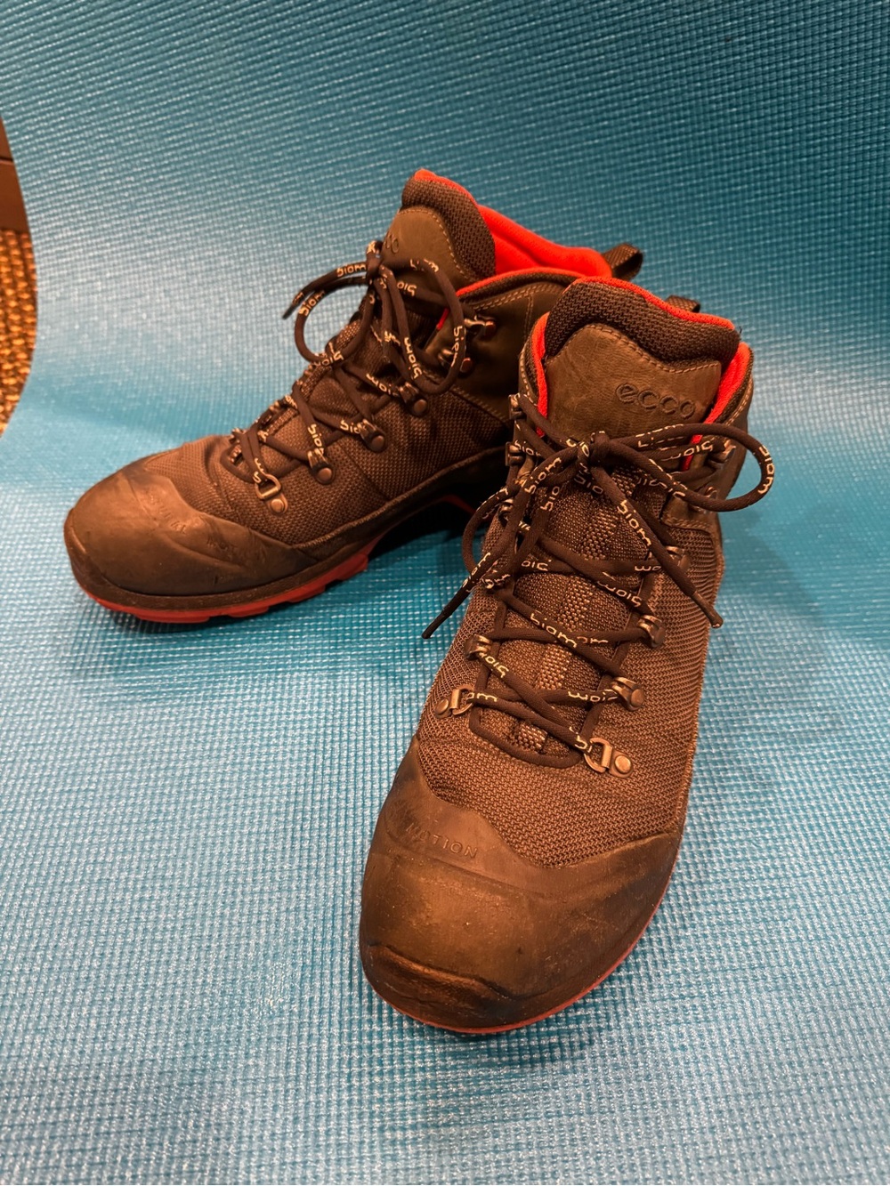 ECCO Biom Gore-Tex Hiking Boots Black/Red EU 45 US 11–11.5